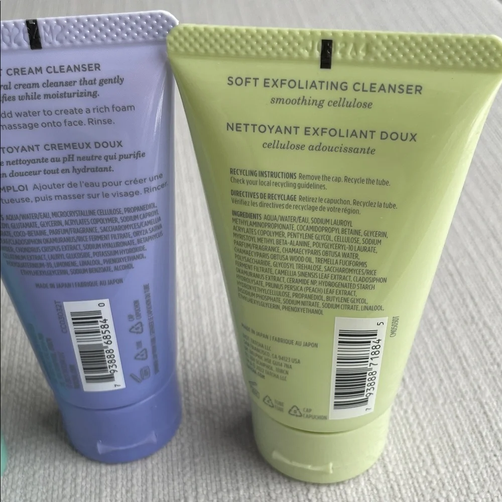 Tatcha hinoki Body Wash, matcha cleanse, rice wash set